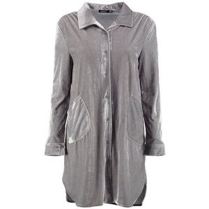 Boohoo Velvet Button Up Dress | Size US 8